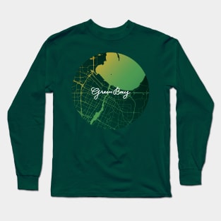 Green Bay City Map Long Sleeve T-Shirt